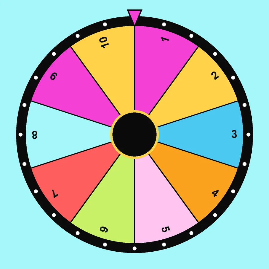 Números 1-10 | Ruleta aleatoria Ruleta aleatoria online con la plantilla «Números 1-10»: 1, 2, 3, 4…